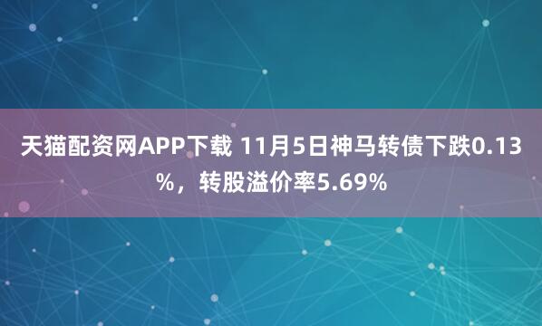 天猫配资网APP下载 11月5日神马转债下跌0.13%，转股溢价率5.69%